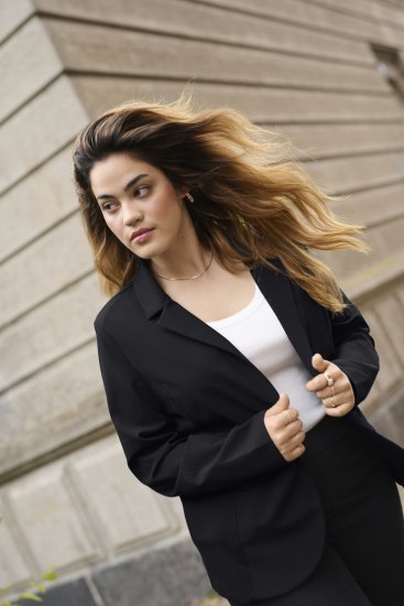 Kaffe Curve Sakira Blazer Sort - Blazere - 