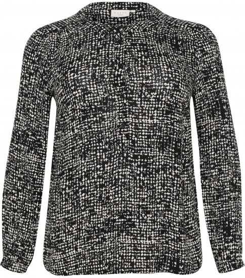 Kaffe Curve Mila Ami Bluse Sort/Turtledove - Bluser & tunikaer - 