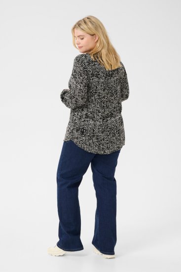 Kaffe Curve Mila Ami Bluse Sort/Turtledove - Bluser & tunikaer - 