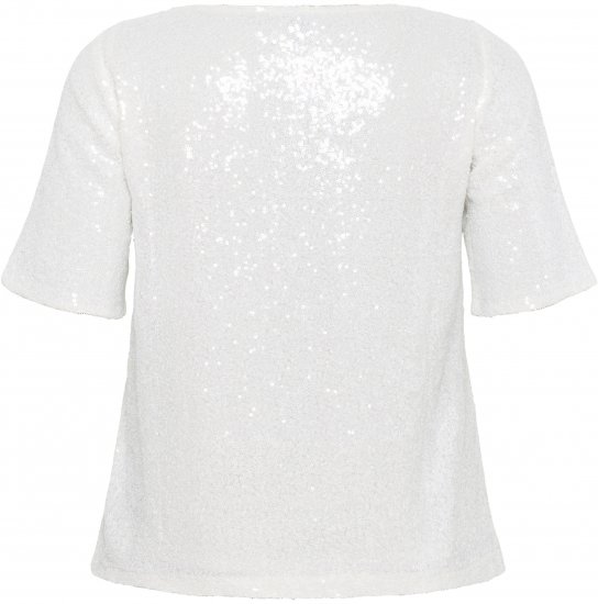 Kaffe Curve Mirana Sequin Blouse Chalk - Bluser - 