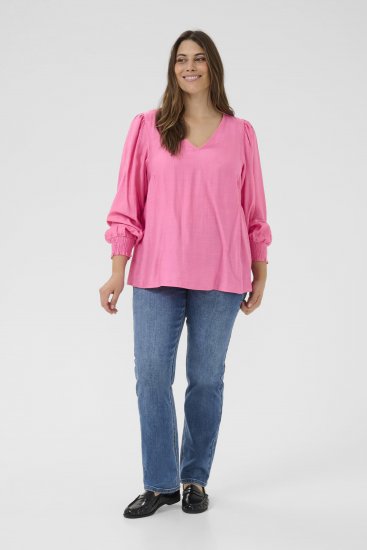 Kaffe Curve Sofia Blouse Pink Power - Bluser - 