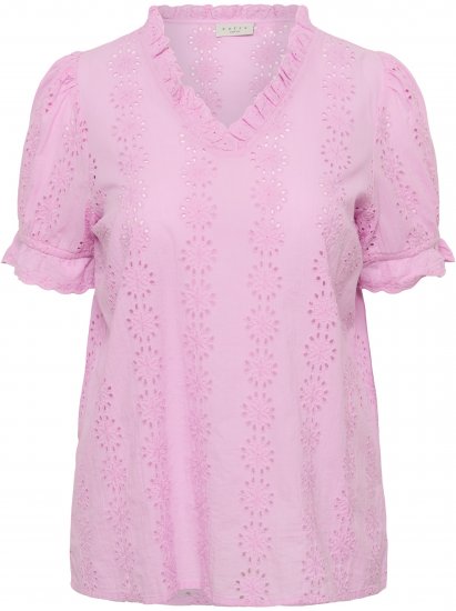 Kaffe Curve Dina Blouse Pink Frosting - Bluser - 
