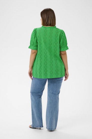 Kaffe Curve Dina Blouse Bright Green - Bluser - 
