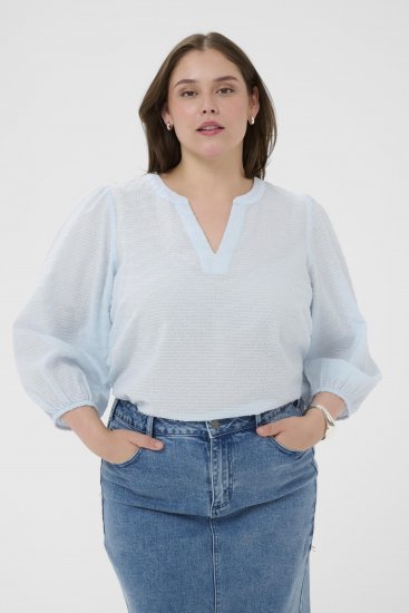Kaffe Curve Penelopia Blouse Nantucket Breeze Blue - Bluser - 
