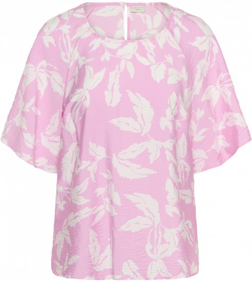 Kaffe Curve Marla Blouse Pink Frosting Chalk Leaf - Bluser - 