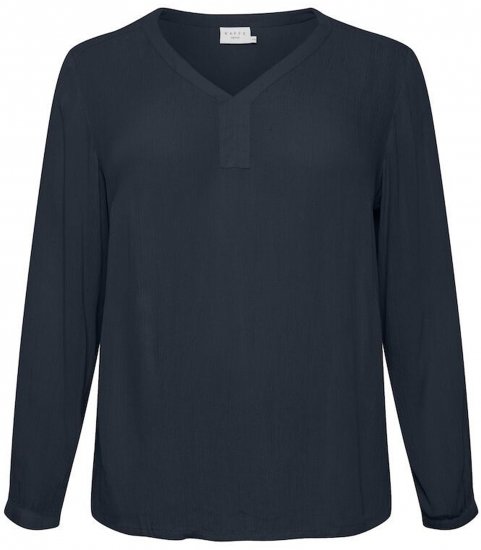 Kaffe Curve Ami Langærmet Bluse Mørk Marineblå - T-shirts - 