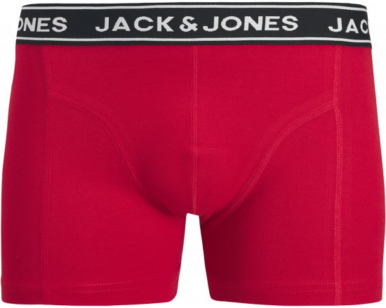 Jack & Jones Hector Solid Trunks 3-Pack Navy/Red/Grey - Boxershorts - Boxershorts til Store Mænd