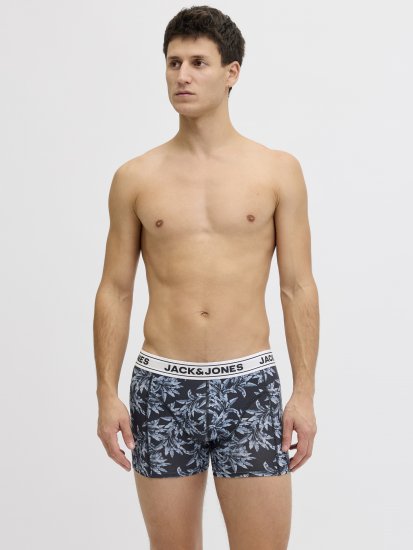 Jack & Jones Acray Flower Boxers 3-Pack Black/Navy - Undertøj og badetøj - Badetøj og Undertøj i store størrelser 