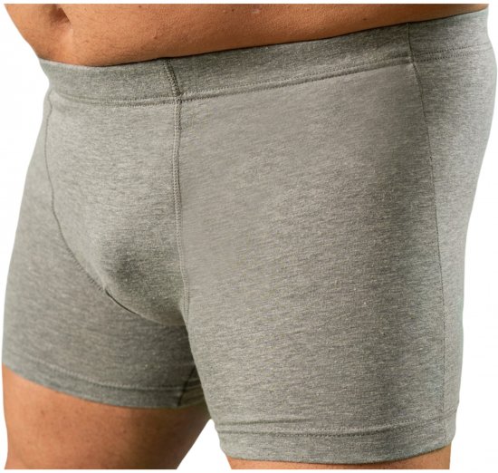 20 Nodi 978 Stretch Cotton Boxer with Internal Elastic Band Grey - Boxershorts - Boxershorts til Store Mænd
