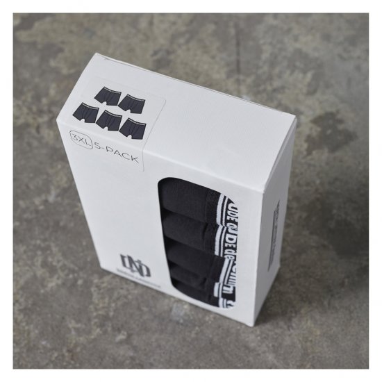 North Latitude 5-Pack Boxershorts Black - Boxershorts - Boxershorts til Store Mænd