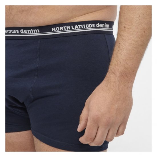 North Latitude 5-Pack Boxershorts Navy - Boxershorts - Boxershorts til Store Mænd