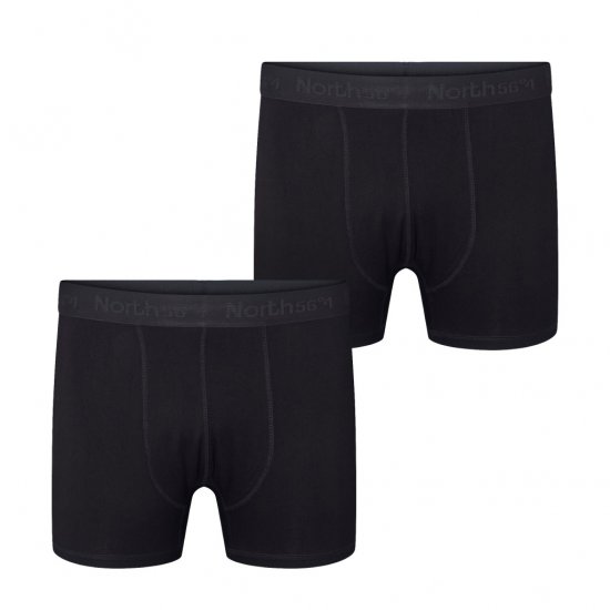 North Latitude Bamboo 2-Pack Trunks Black - Boxershorts - Boxershorts til Store Mænd