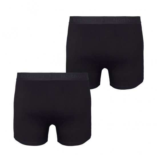 North Latitude Bamboo 2-Pack Trunks Black - Boxershorts - Boxershorts til Store Mænd