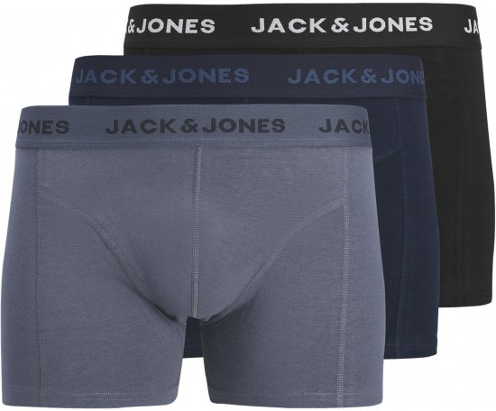 Jack & Jones jeremiah Solid Trunks 3-Pack Navy Blazer - Undertøj og badetøj - Badetøj og Undertøj i store størrelser 