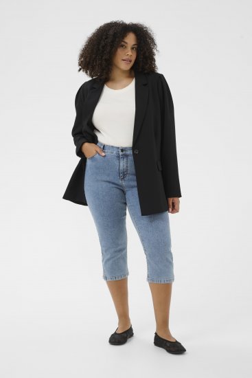 Kaffe Curve Vilana Capri Jeans Washed Blue - Skinny - 