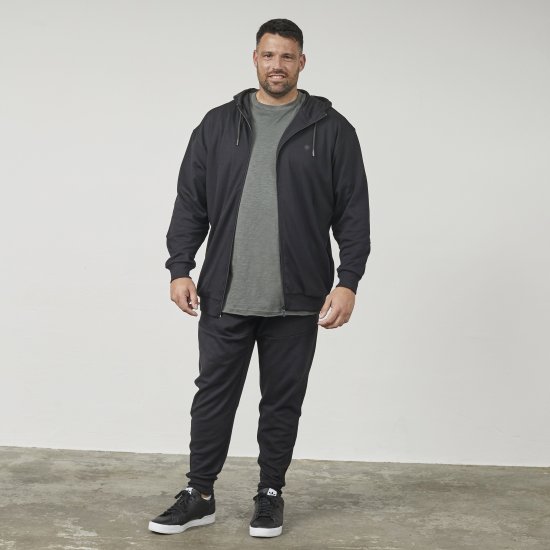 North Latitude 61325 Cardigan med Hætte Sort - Trøjer og hættetrøjer - Trøjer og Hættetrøjer i store størrelser - 2XL-14XL