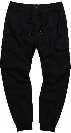 JP1880 Cargo Trousers with Many Pockets Stretchy Black - Jeans og bukser - Herrejeans og bukser i store størrelser W40-W70