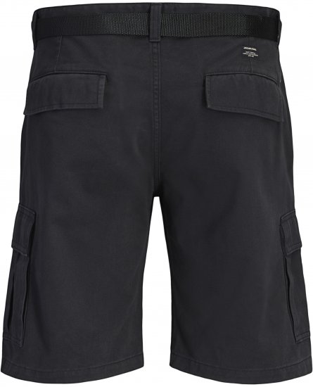 Jack & Jones Cole Hudson Belted Cargo Shorts Black - Shorts - Shorts i store størrelser - W40-W60