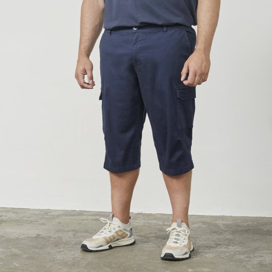 North Latitude 61150 Cargo Comfort Fit Capri Marineblå - Shorts - Shorts i store størrelser - W40-W60