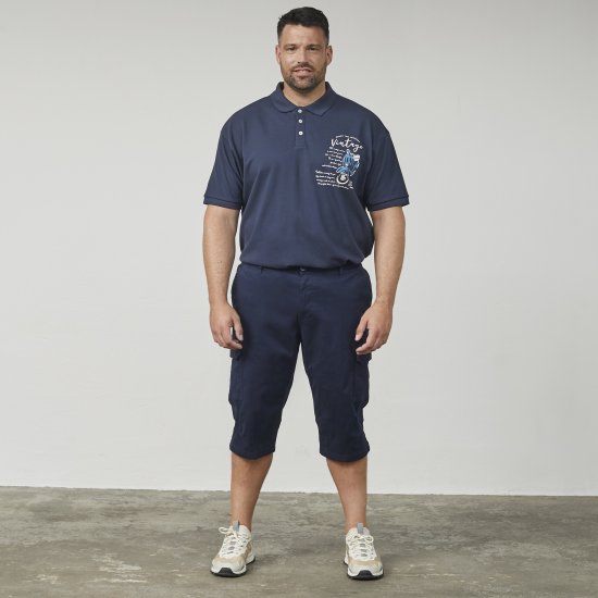 North Latitude 61150 Cargo Comfort Fit Capri Marineblå - Shorts - Shorts i store størrelser - W40-W60