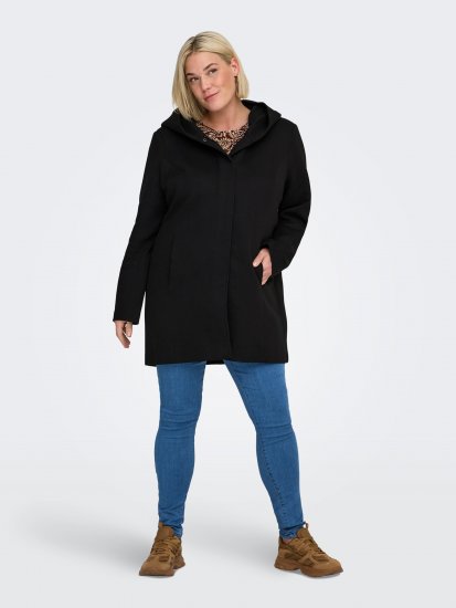 Only Carmakoma Sedona Light Coat Black - Vinterfrakker - 
