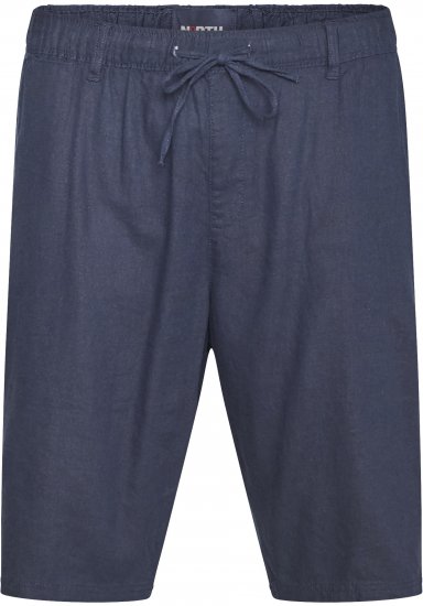 North Latitude 61154 Comfort Fit-shorts i Hør Marineblå - Shorts - Shorts i store størrelser - W40-W60
