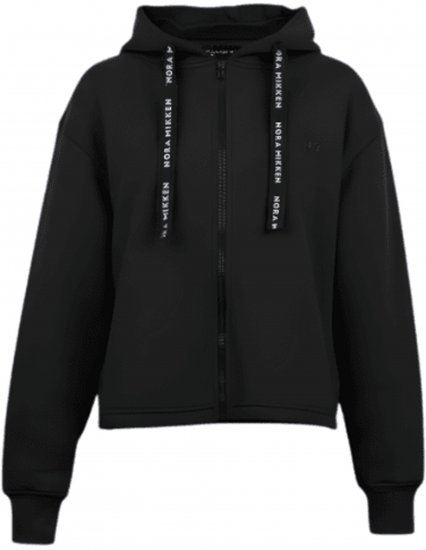 Nora Mikken GERTRUD Cropped Hoodie Black - Trøjer og hættetrøjer - Sweatere & hoodies til kvinder
