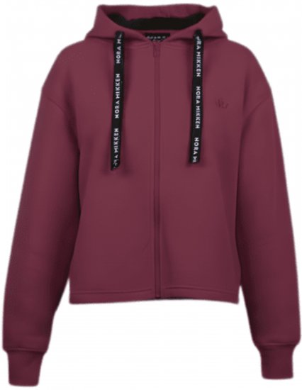 Nora Mikken GERTRUD Cropped Hoodie Burgundy - Trøjer og hættetrøjer - 