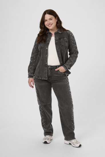 Kaffe Curve Petri Denim Jacket Grey Vintage Wash - Jakker - 