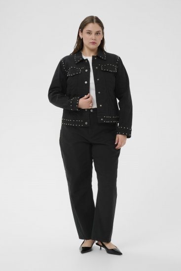 Kaffe Curve Brenn Twill Jacket Washed Black - Jeansjakker - 