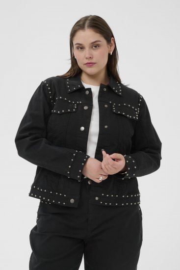Kaffe Curve Brenn Twill Jacket Washed Black - Jeansjakker - 