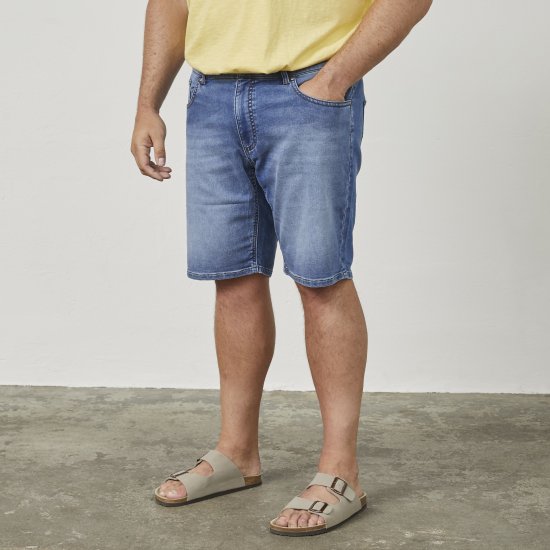 North Latitude 61339 Mick Jog Jeansshorts Blå - Shorts - Shorts i store størrelser - W40-W60