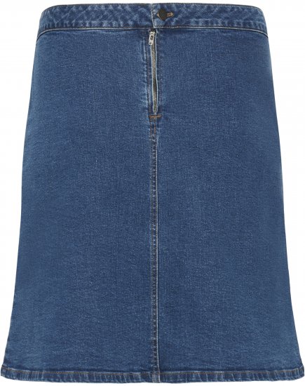Kaffe Curve Leni Denim Skirt Blue - Nederdele - 