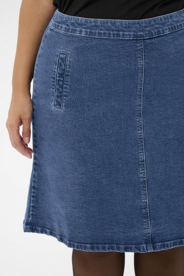 Kaffe Curve Leni Denim Skirt Blue - Nederdele - 