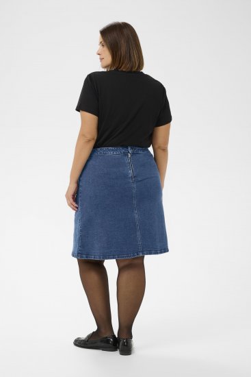 Kaffe Curve Leni Denim Skirt Blue - Nederdele - 