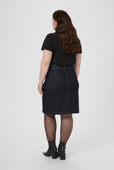 Kaffe Curve Roria Denim Skirt Dark Blue - Nederdele - 