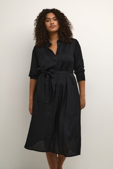 Kaffe Curve Emina Oline Kjole Sort - Kjoler - 