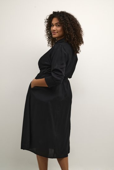 Kaffe Curve Emina Oline Kjole Sort - Kjoler - 