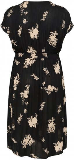 Kaffe Curve Jenna Kjole Sort / Brunblomstret Mønster - Kjoler - 