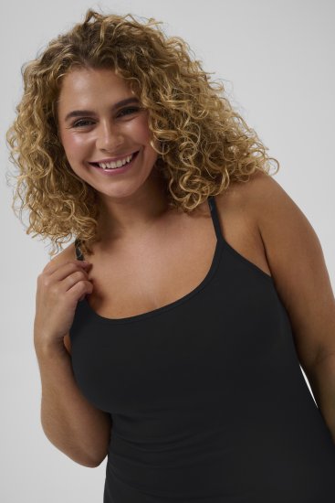 Kaffe Curve Jena Kjole med Stropper Sort - Kjoler - 