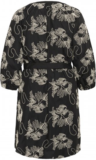 Kaffe Curve Kimmie Dress Black Chalk Embroidery - Midikjoler - 
