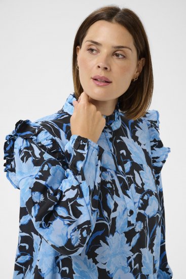 Kaffe Curve Sasja Kjole Blue Snake Flower - Kjoler - 