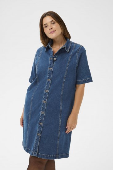 Kaffe Curve Leni Denimkjole Blå - Kjoler - 