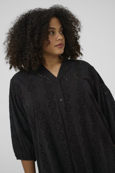 Kaffe Curve Dina Dress Black Deep - Midikjoler - 