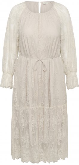 Kaffe Curve Amalie Lace Dress Moonbeam - Midikjoler - 