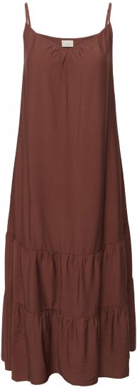Kaffe Curve Emilia Dress Henna Brown - Maxikjoler - 