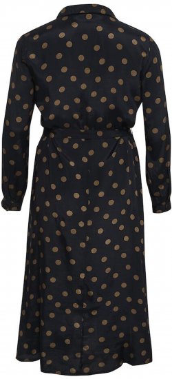 Kaffe Curve Olivia Kjole Sort Med Brune Prikker - Kjoler - 