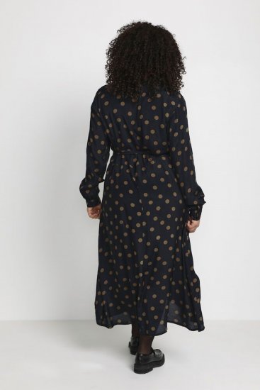 Kaffe Curve Olivia Kjole Sort Med Brune Prikker - Kjoler - 