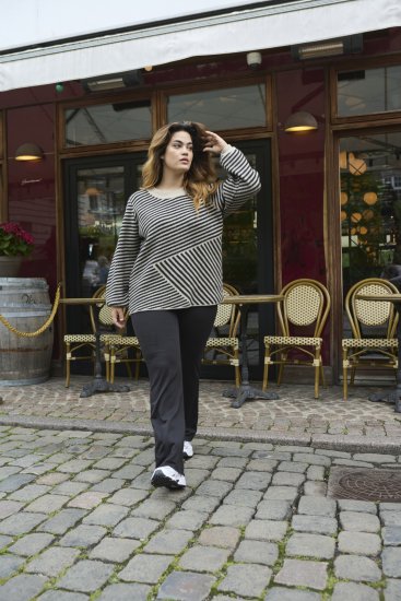 Kaffe Curve Jenna Leggings med Udsvingede Ben Sort - Jeans & Bukser i Store Størrelser – Plus Size - 