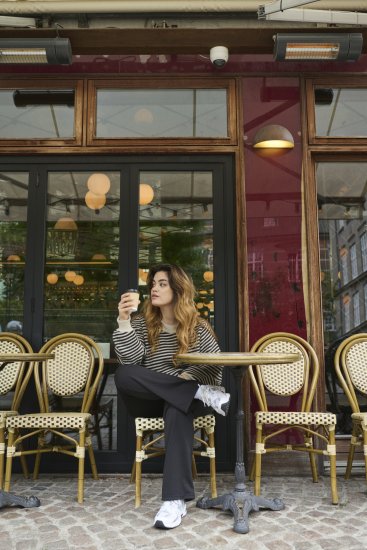 Kaffe Curve Jenna Leggings med Udsvingede Ben Sort - Jeans & Bukser i Store Størrelser – Plus Size - 